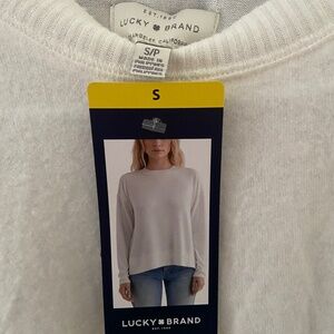 NWT  Lucky Brand Ultra Soft Cloud Jersey Sweatshirt Top